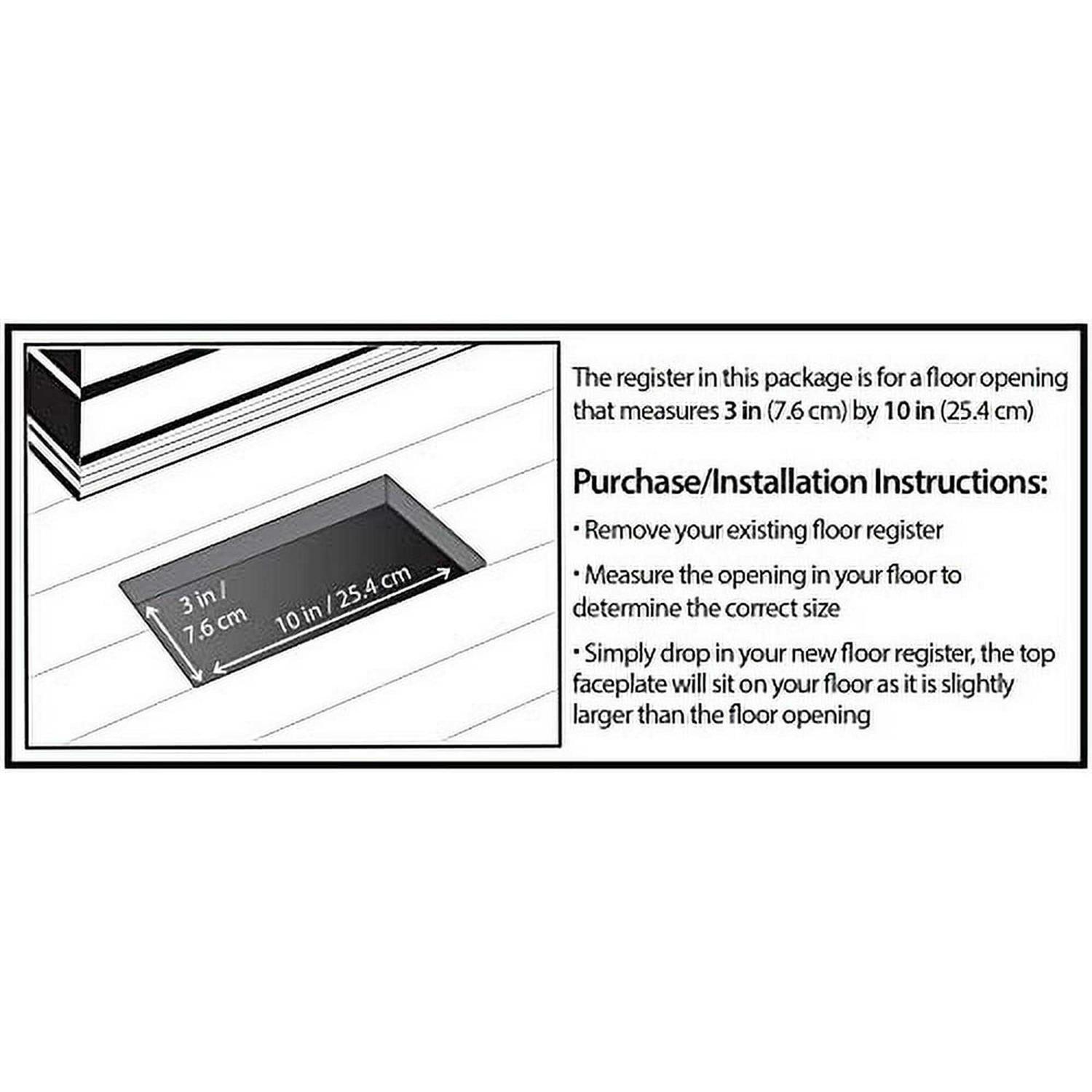 Decor Grates 4-Inch Plastic Floor Register - Cheap Fitting