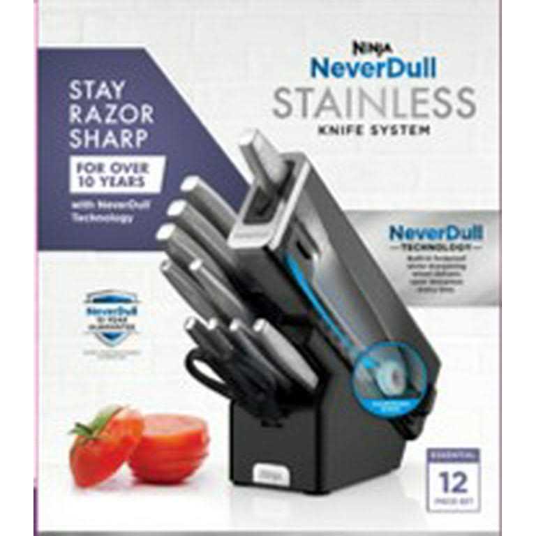 Ninja NeverDull Essential 12 Piece Stainless Steel Knife System with Built in Sharpener K22012 - Cheap Fitting