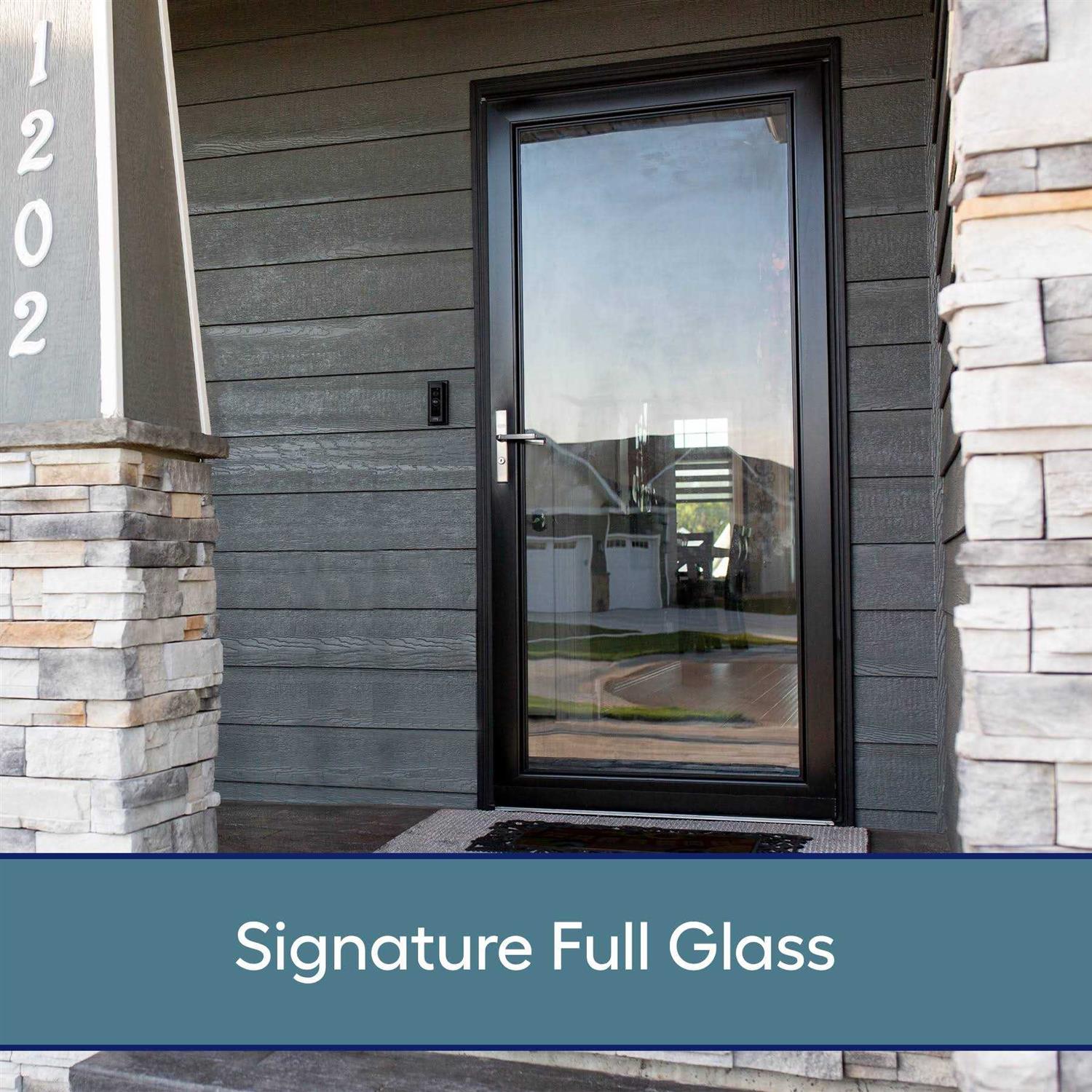 LARSON Signature Classic 34-in x 81-in White Full-view Interchangeable Screen Aluminum Storm Door 14904035 - Cheap Fitting