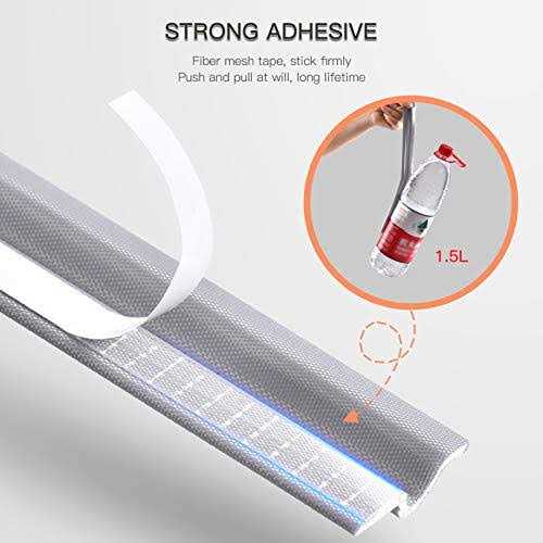 MOPMS Draft Stopper Sweep Door Weatherproofing Stripping Window Seal Strip Self-adhisive Soundproof Cuttable Weather Length 656ft - Cheap Fitting