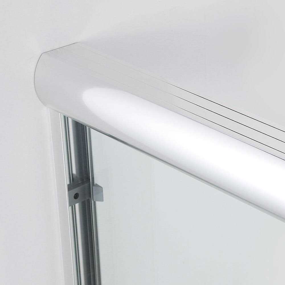 TOOLKISS 48 in. W x 72 in. H Sliding Semi-Frameless Shower Door in Chrome with Clear Glass B020-4872CC - Cheap Fitting