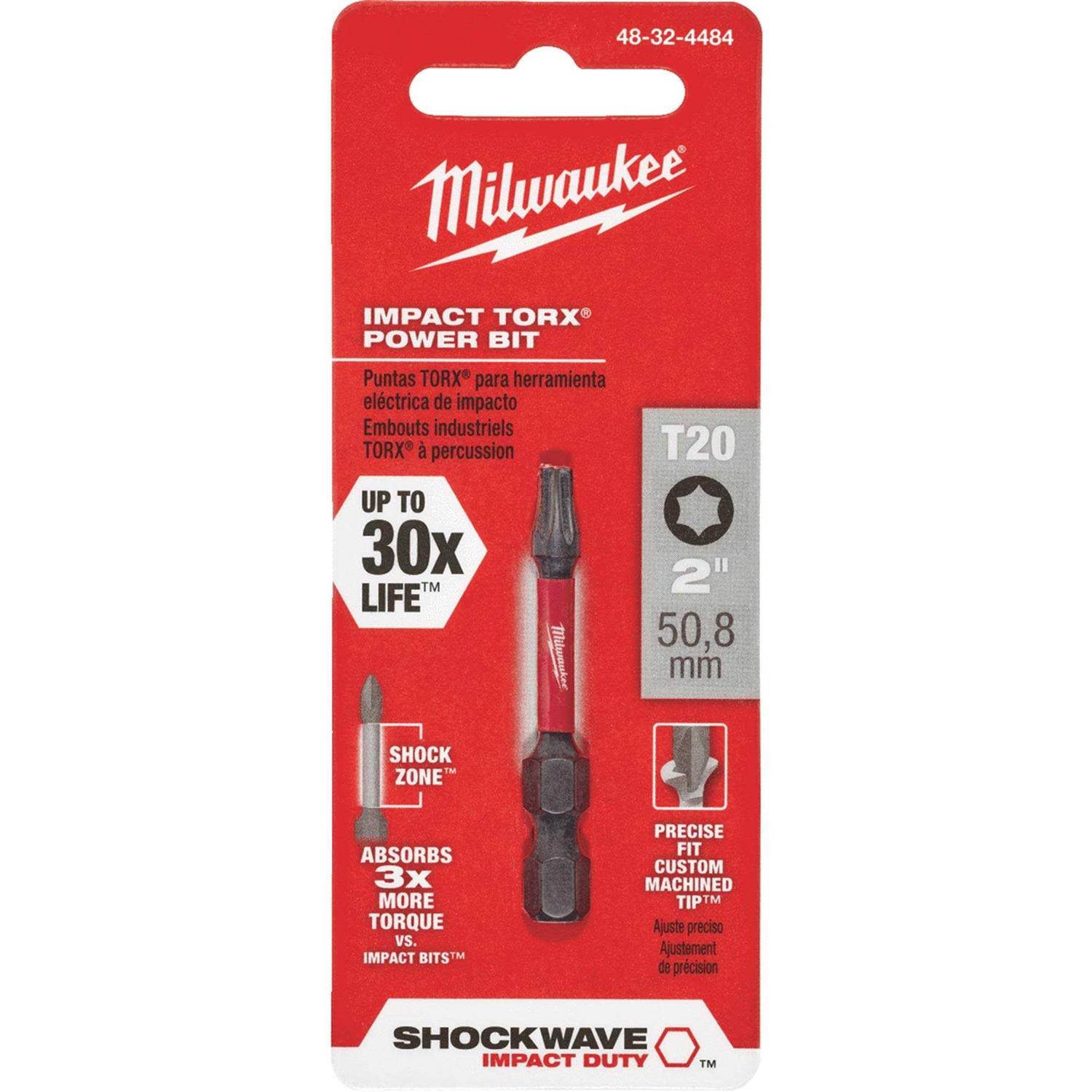 Milwaukee Shockwave 2 Impact Torx T20 Power Bit 48-32-4484 - Cheap Fitting