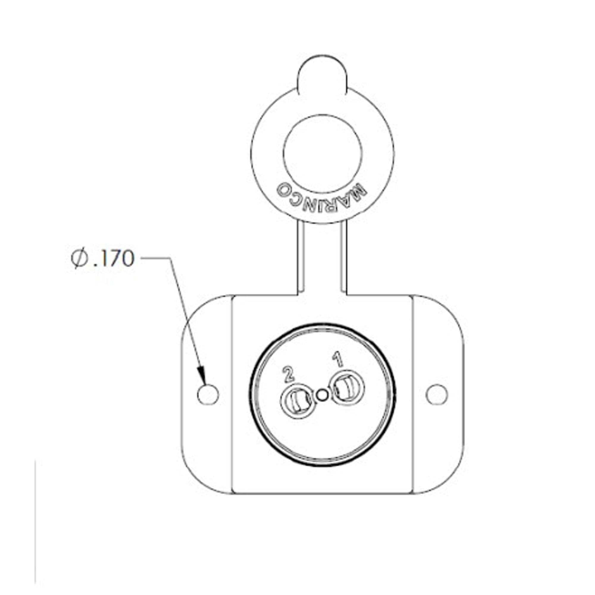 Marinco 12VCPS2 2-Wire ConnectPro Receptacle Plug - Cheap Fitting