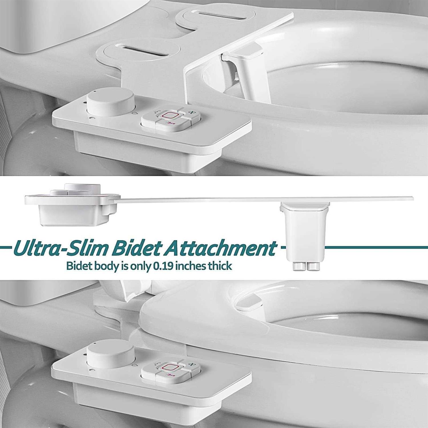 Samodra Bidet Attachment Samodra Non-Electric Cold Water Bidet Toilet Seat Attachment with Pressure Controls,Retractable Self-cleaning - Cheap Fitting