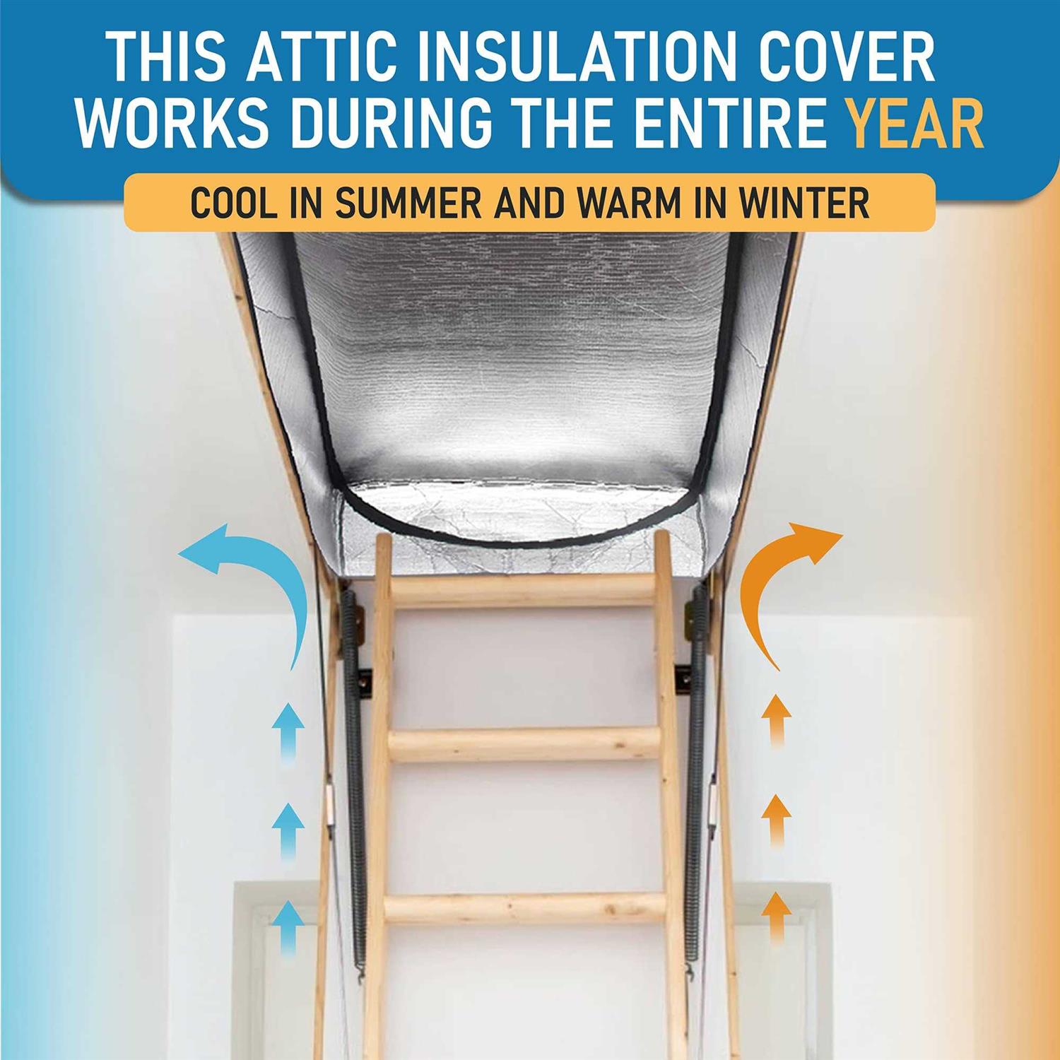 Attic Stairs Insulation Cover with Zipper Insulator Bag Energy Saving - Cheap Fitting