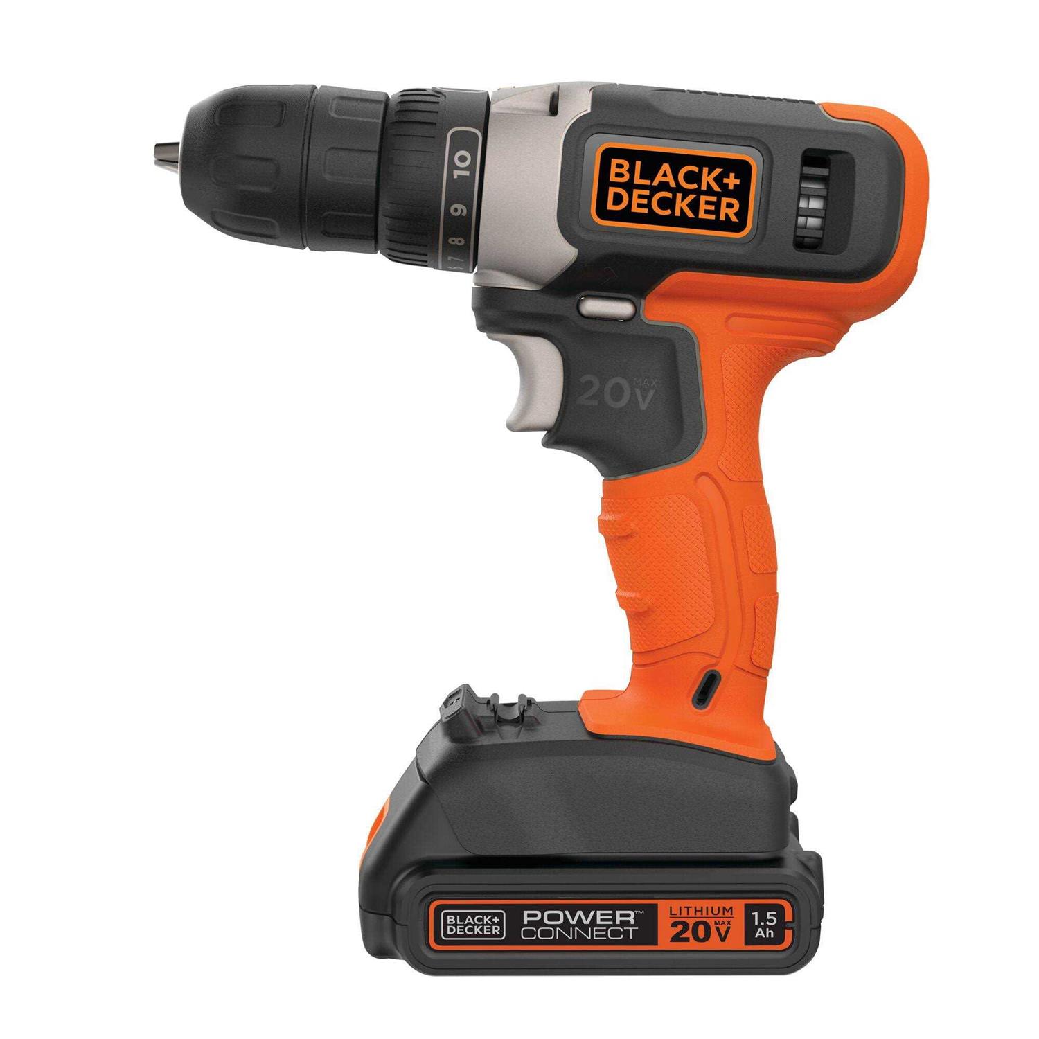 Black & Decker BCD702C1AEV 20V Max Brushed Lithium-Ion Cordless Drill Driver Kit - Cheap Fitting