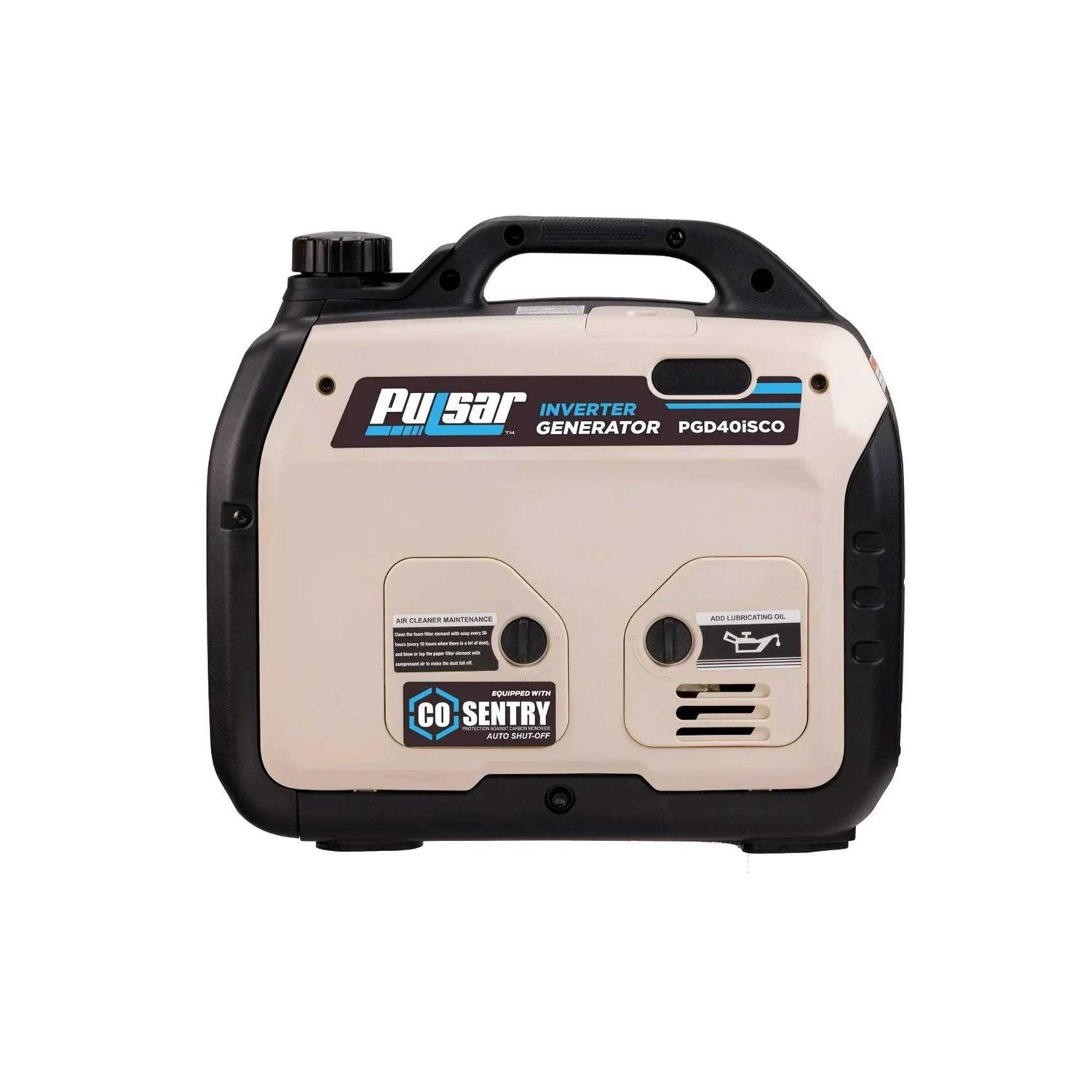 Pulsar 4000W Super Quiet Inverter Gasoline Powered Generator with Recoil Start & CO Shutdown PGD40ISCO - Cheap Fitting