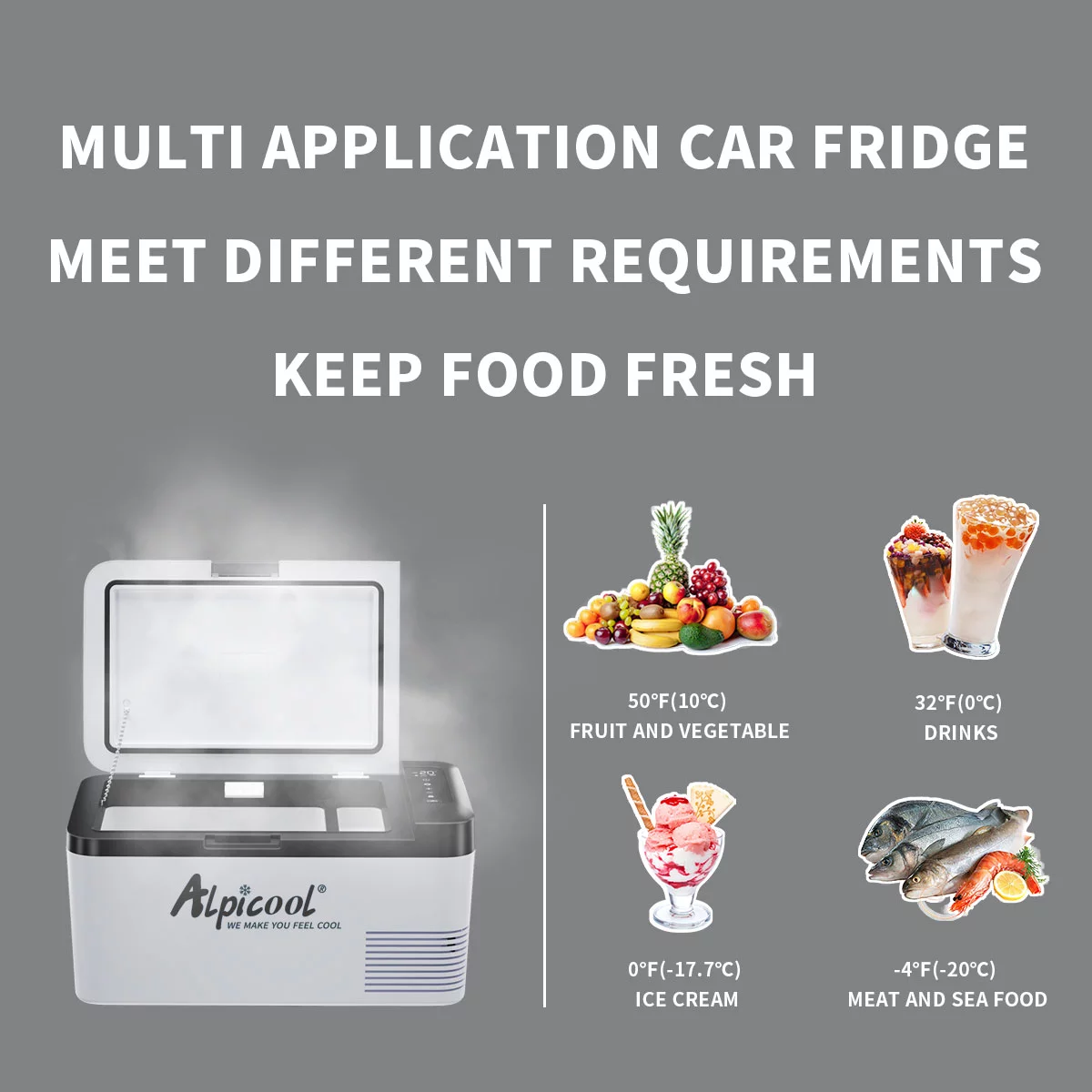 Alpicool K18 Car Refrigerator Car Freezer 19 Quart(18 Liter), Portable Fridge Freezer for Driving, Travel, Outdoor and Home-12/24V DC and 100-240V AC - Cheap Fitting