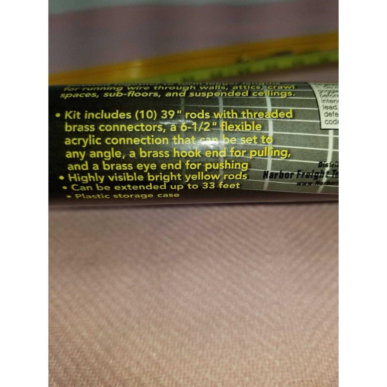 HFT 33′ Electric Fiberglass Wire Pull Rods Fish Tape - Cheap Fitting