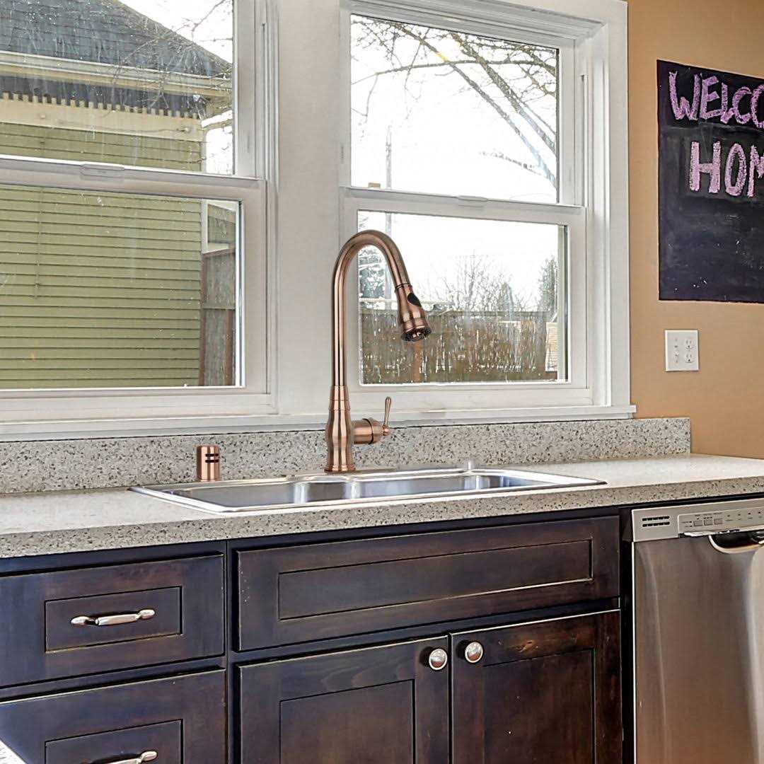 Akicon AK418-AC Pull Down Single Handle Kitchen Faucet Finish - Cheap Fitting