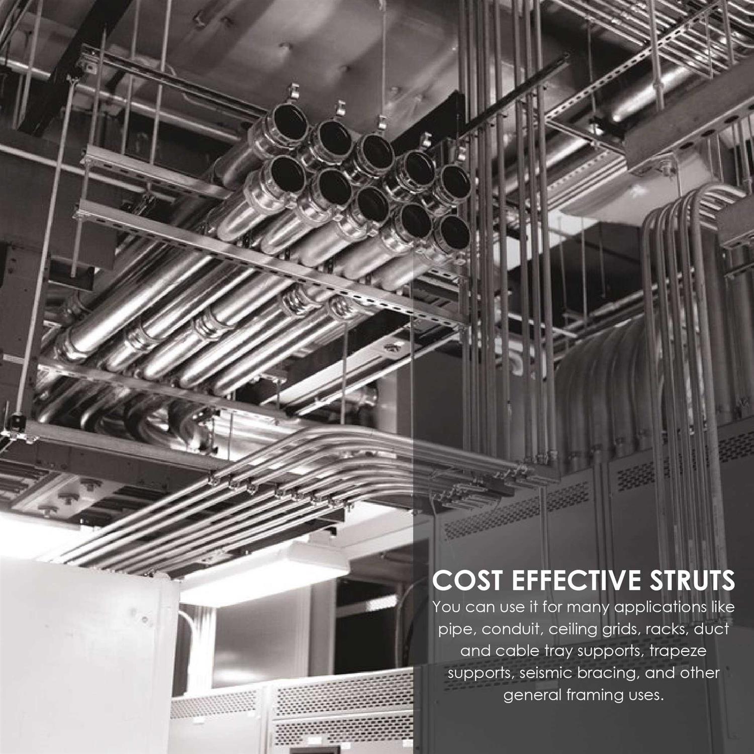 Newhouse Electric 1-5/8 in. 2 ft. 12 Gauge Steel Half-slot A Strut Channel - Cheap Fitting