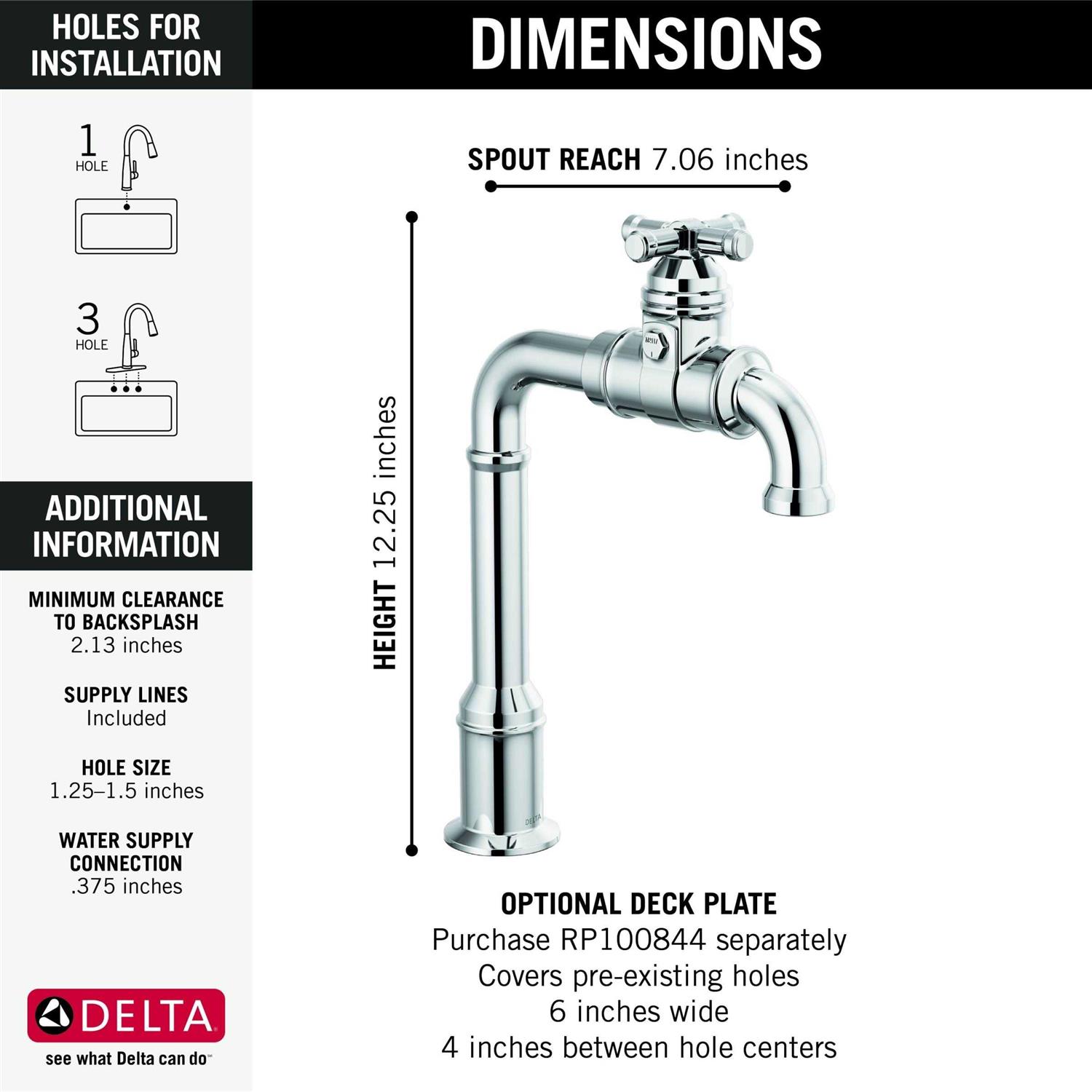Delta Broderick True Bar Kitchen Faucet - Cheap Fitting