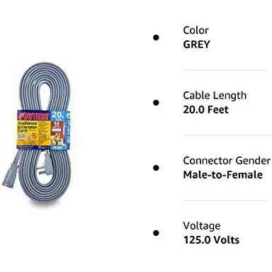 Powtech Heavy Duty Air Conditioner and Major Appliance Extension Cord UL Listed 14 Gauge - Cheap Fitting