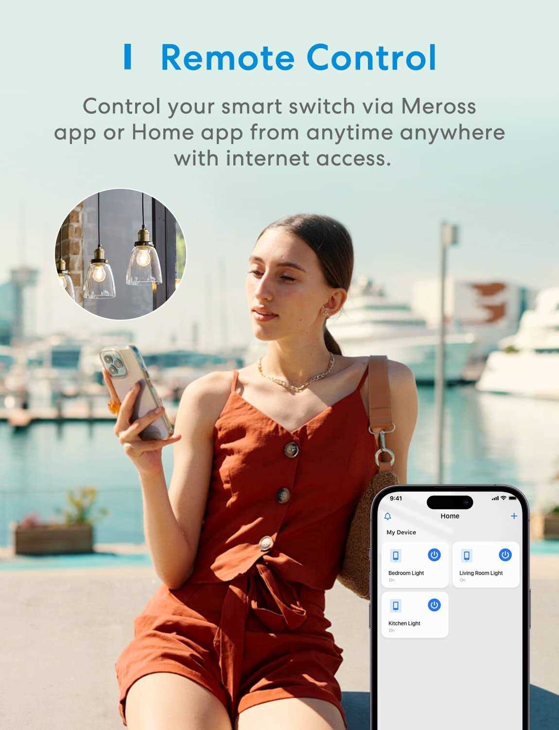 3 Way Smart Switch Meross Smart Light Switch Supports Apple HomeKit - Cheap Fitting