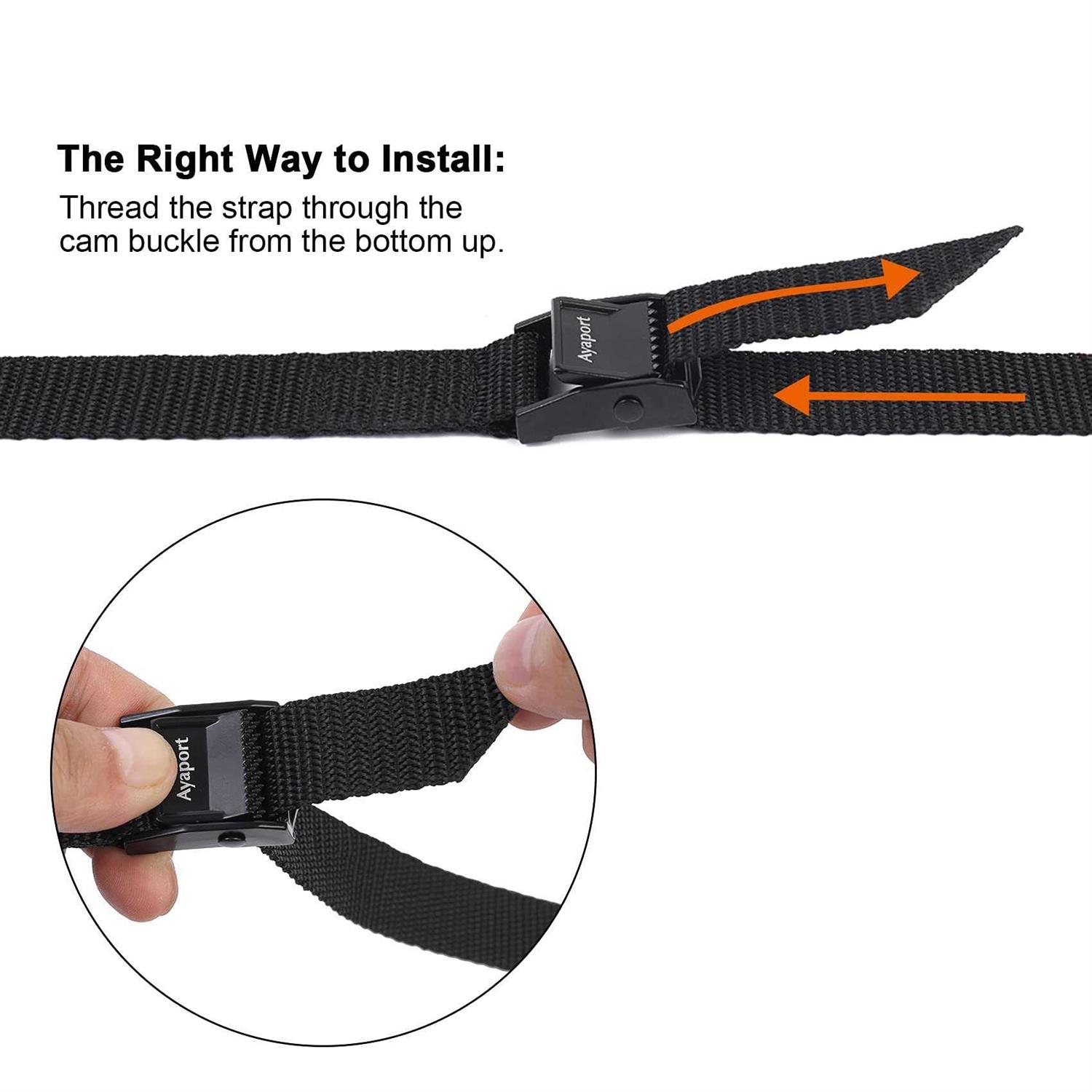 Ayaport Lashing Straps With Buckles Adjustable Cam Buckle Tie Down Cinch Strap For Packing - Cheap Fitting