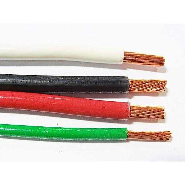 For 30′ EA THHN THWN 6 awg GAUGE BLACK WHITE RED + 8 awg GREEN STRANDED COPPER Wire Electrical Wire & Cable - Cheap Fitting