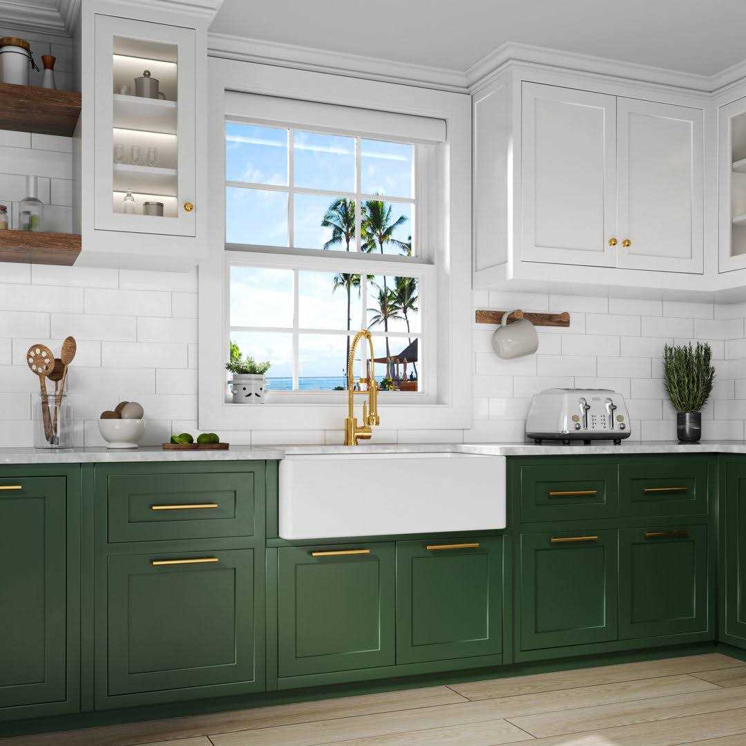 HOROW HR-S0318W Hadley 33 L x 18 W Fireclay Farmhouse Kitchen Sink with Sink Grid & Basket Strainer Finish - Cheap Fitting