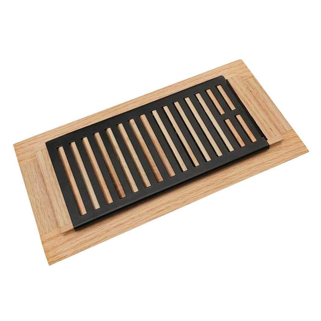 Razo Oak Wood Floor Register Drop in Vent Cover with Damper - Cheap Fitting