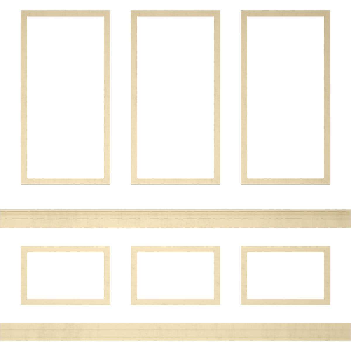 94 1/2L Ashford Square Panel Stacked Wall Wainscot Paneling Kit Ekena Millwork - Cheap Fitting