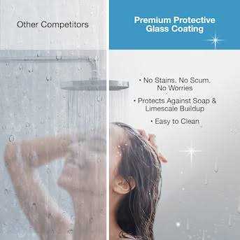 Ove Decors Marissa 34 in. Tempered Shower Glass Panels 15SGP-MARI34-BLKWM - Cheap Fitting