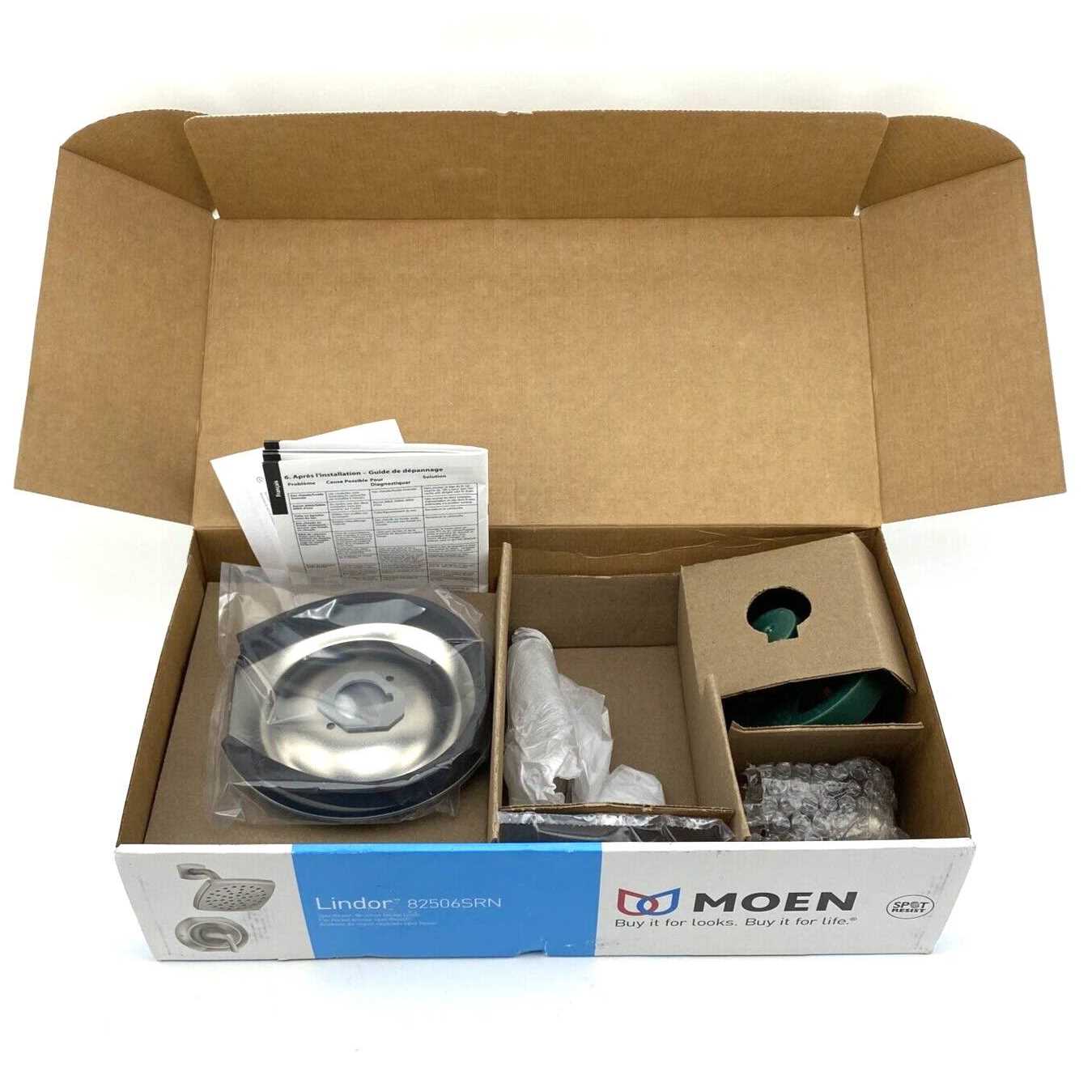 Moen Lindor Brushed Nickel 1-Handle Lever Shower Faucet 82506SRN - Cheap Fitting