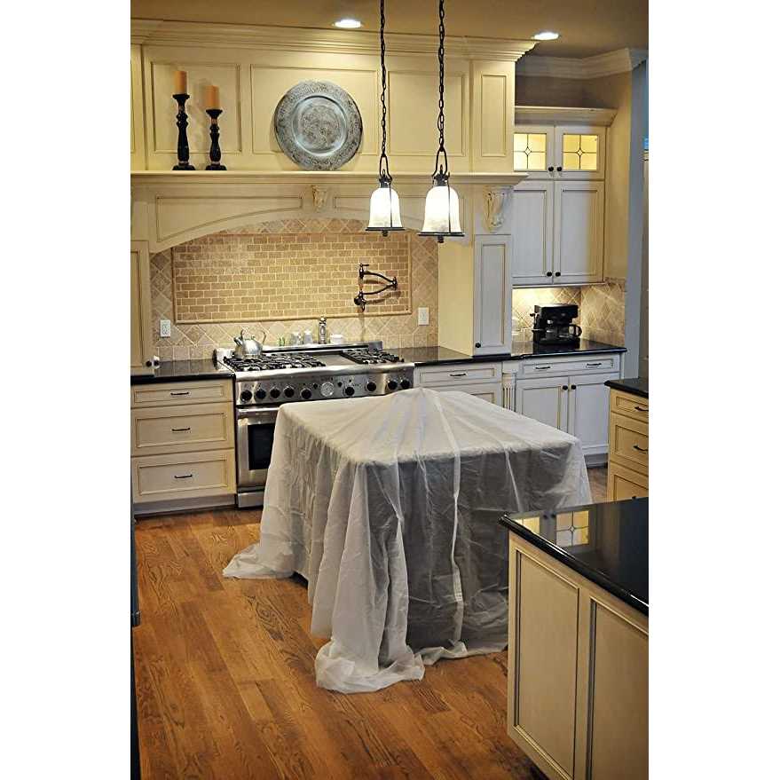 Trimaco Stay Put Vinyl 9-ft x 12-ft Drop Cloth - Cheap Fitting