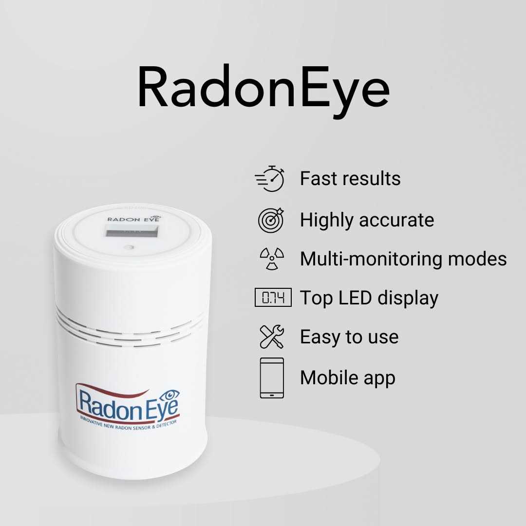 RadonEye Smart Home Radon Gas Detector, Fast and Accurate by Ecosense - Cheap Fitting