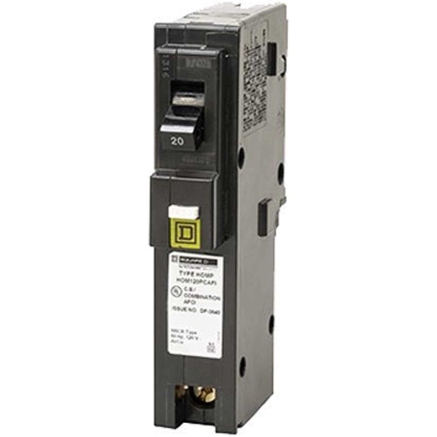 Square-D HOM120PCAFIC Homeline Single Pole Circuit Breaker - Cheap Fitting