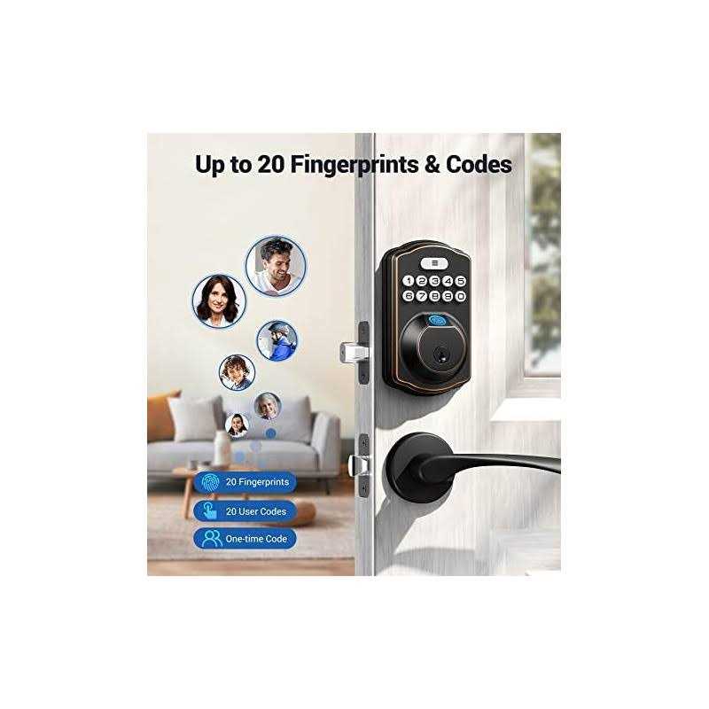 Veise Fingerprint Door Lock Keyless Entry Door Lock Electronic Keypad Deadbolt with Keys - Cheap Fitting