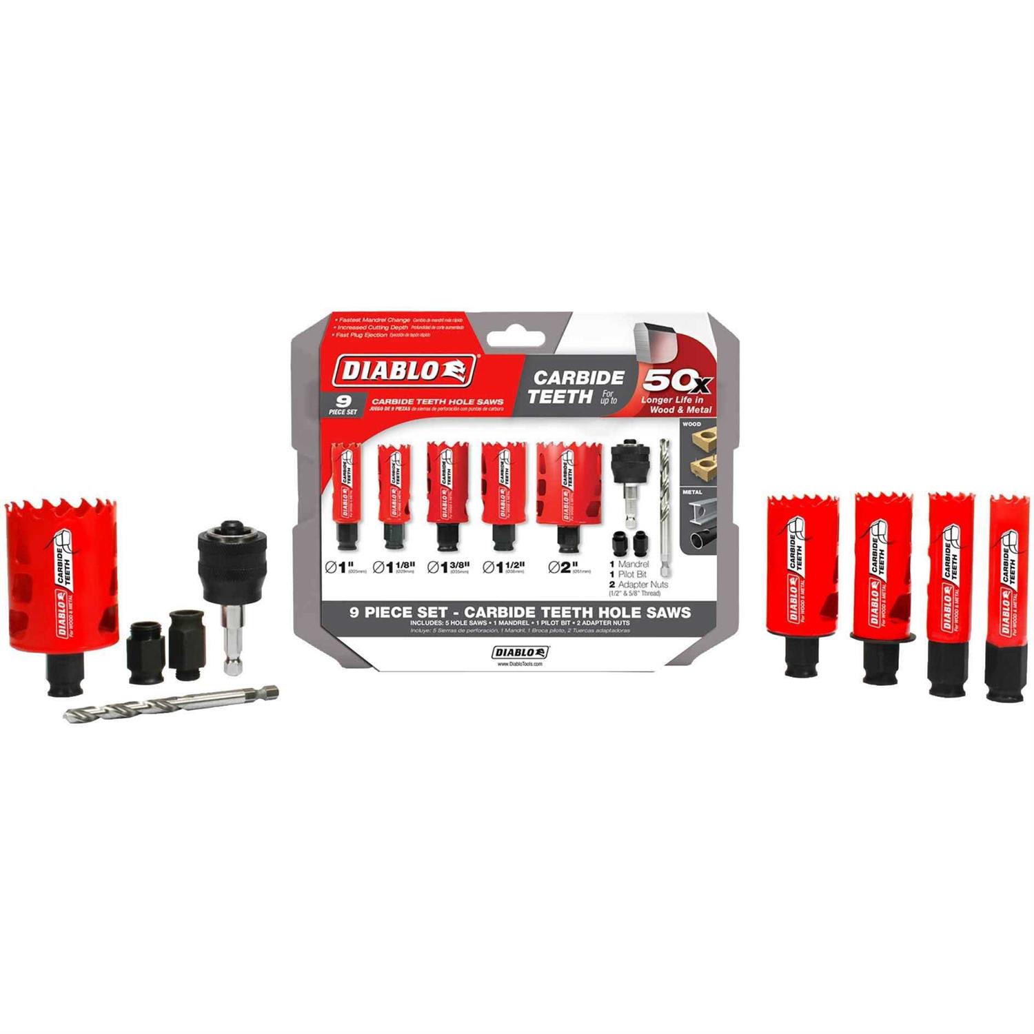 Diablo Bi-Metal Hole Saw Set - Cheap Fitting