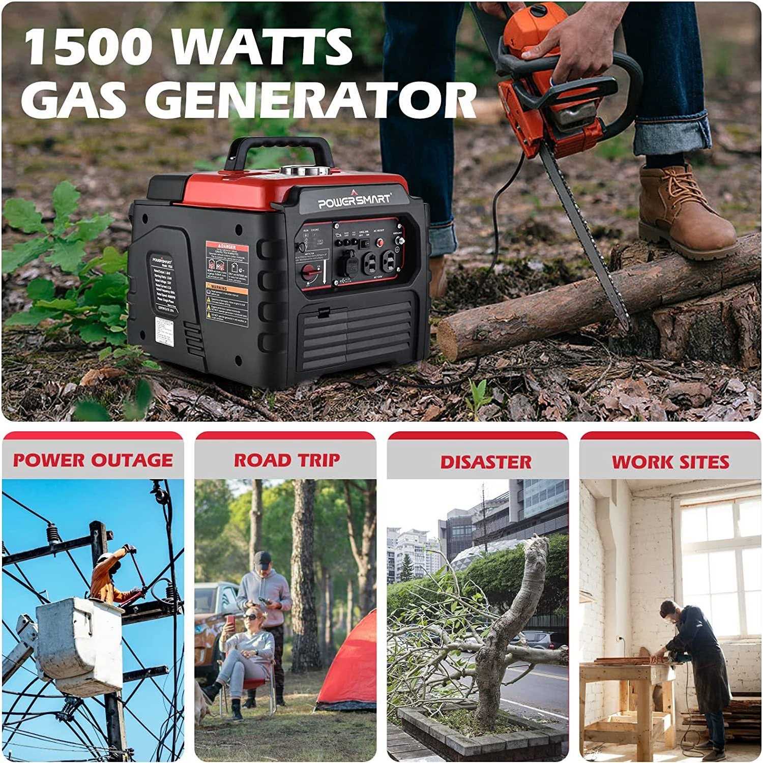 PowerSmart 1200 Watts Gas Powered Portable Generator - Cheap Fitting