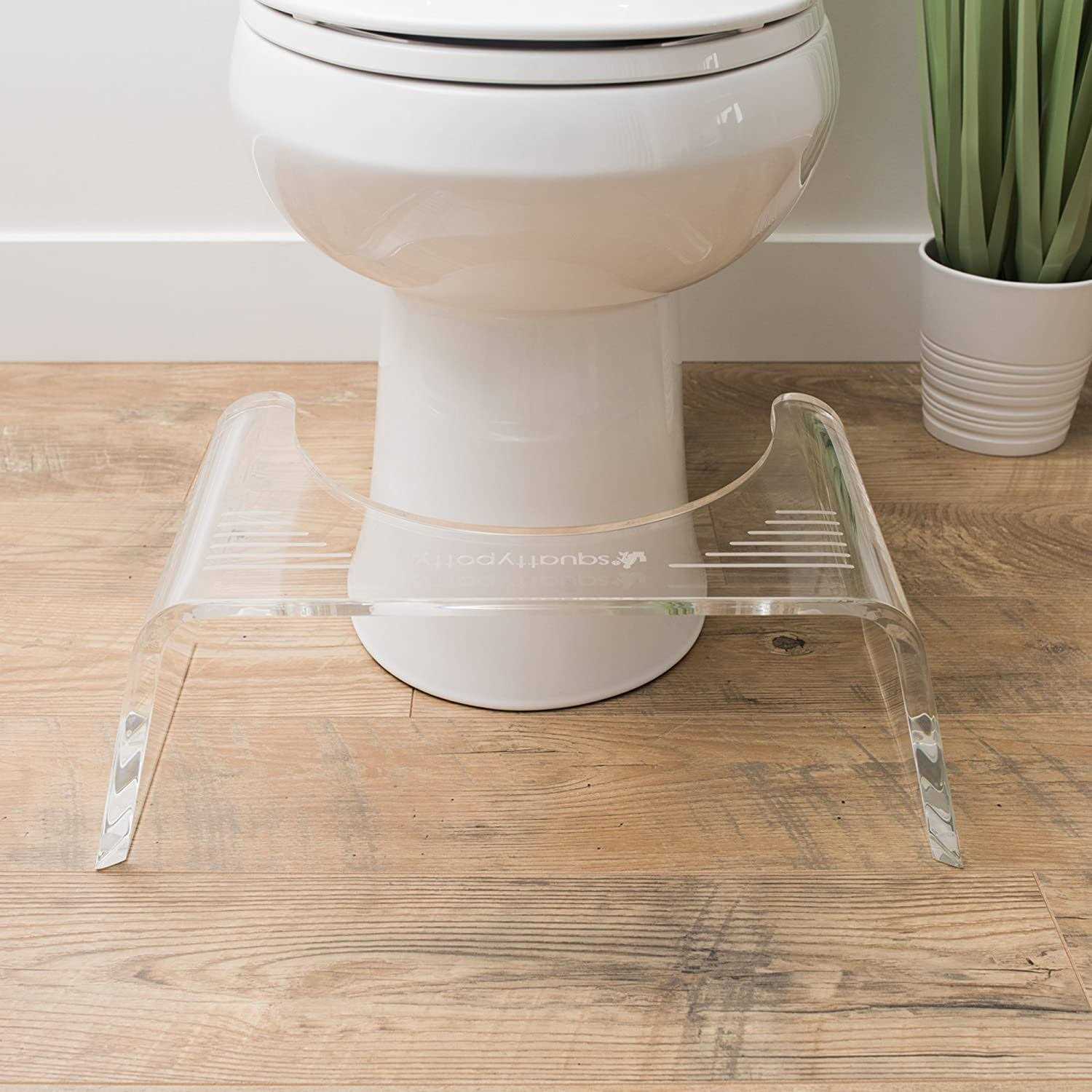 Squatty Potty Slim Ghost 7 inch Acrylic Toilet Stool - Cheap Fitting