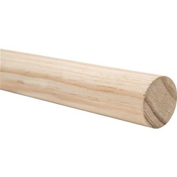 Woodgrain Distribution 1-1/4×8′ Wood Closet Rod - Cheap Fitting