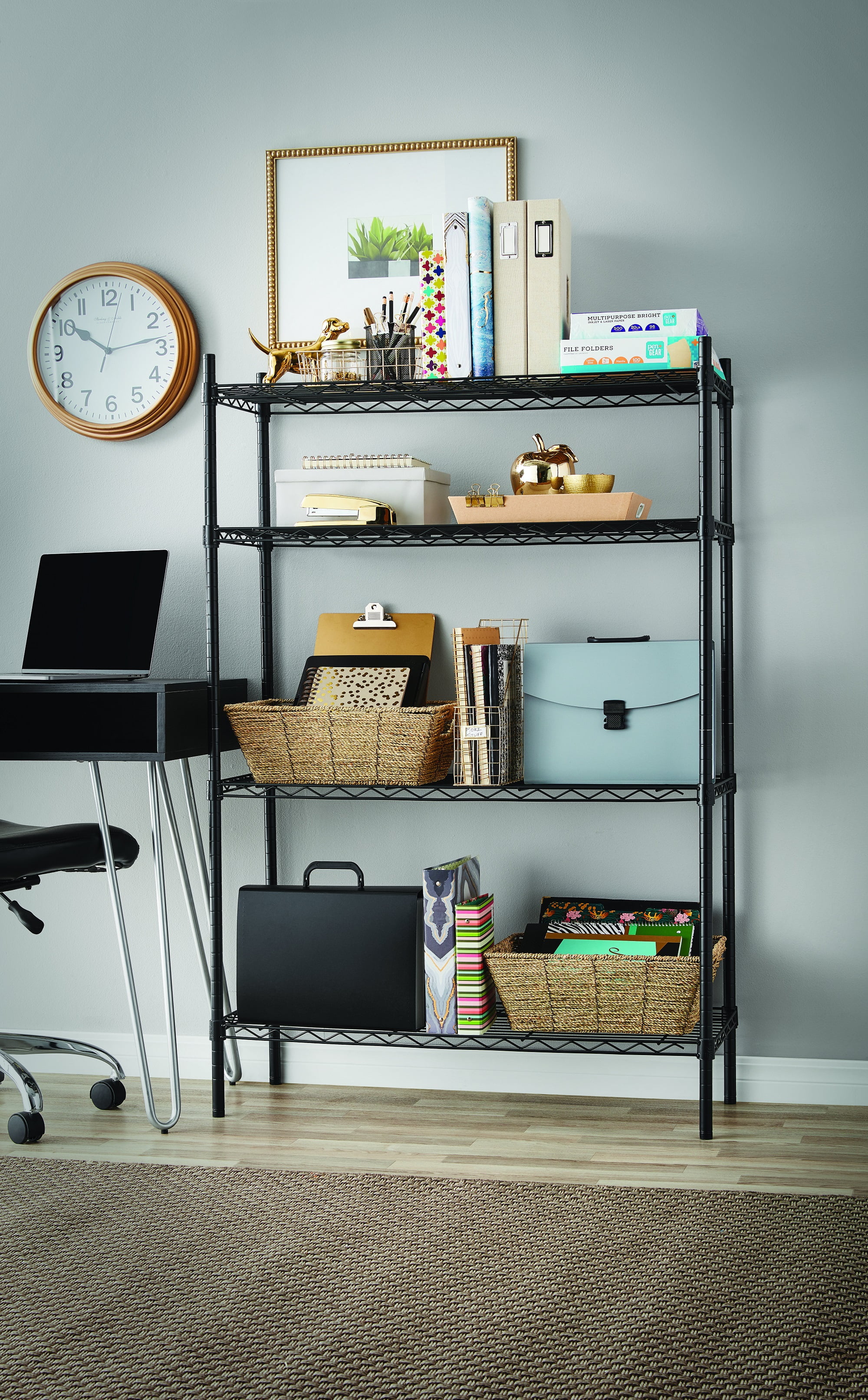 Hyper Tough Steel 4-Tier Storage Shelf Unit 54