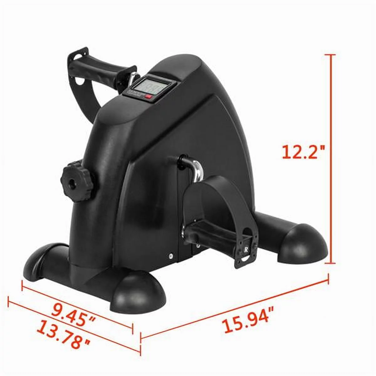 Sale! Portable Fitness Pedal Stationary Under Desk Indoor Exercise Machine Bike for Arms, Legs, Physical Therapy with LCD Display Calorie Counter - Cheap Fitting