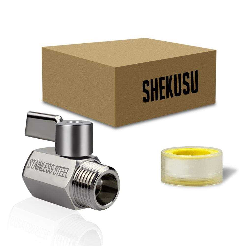 SHEKUSU Showerhead Shut Off Valve with Stainless Handle 304 Stainless Steel Mini Ball Valve NPT Thread - Cheap Fitting