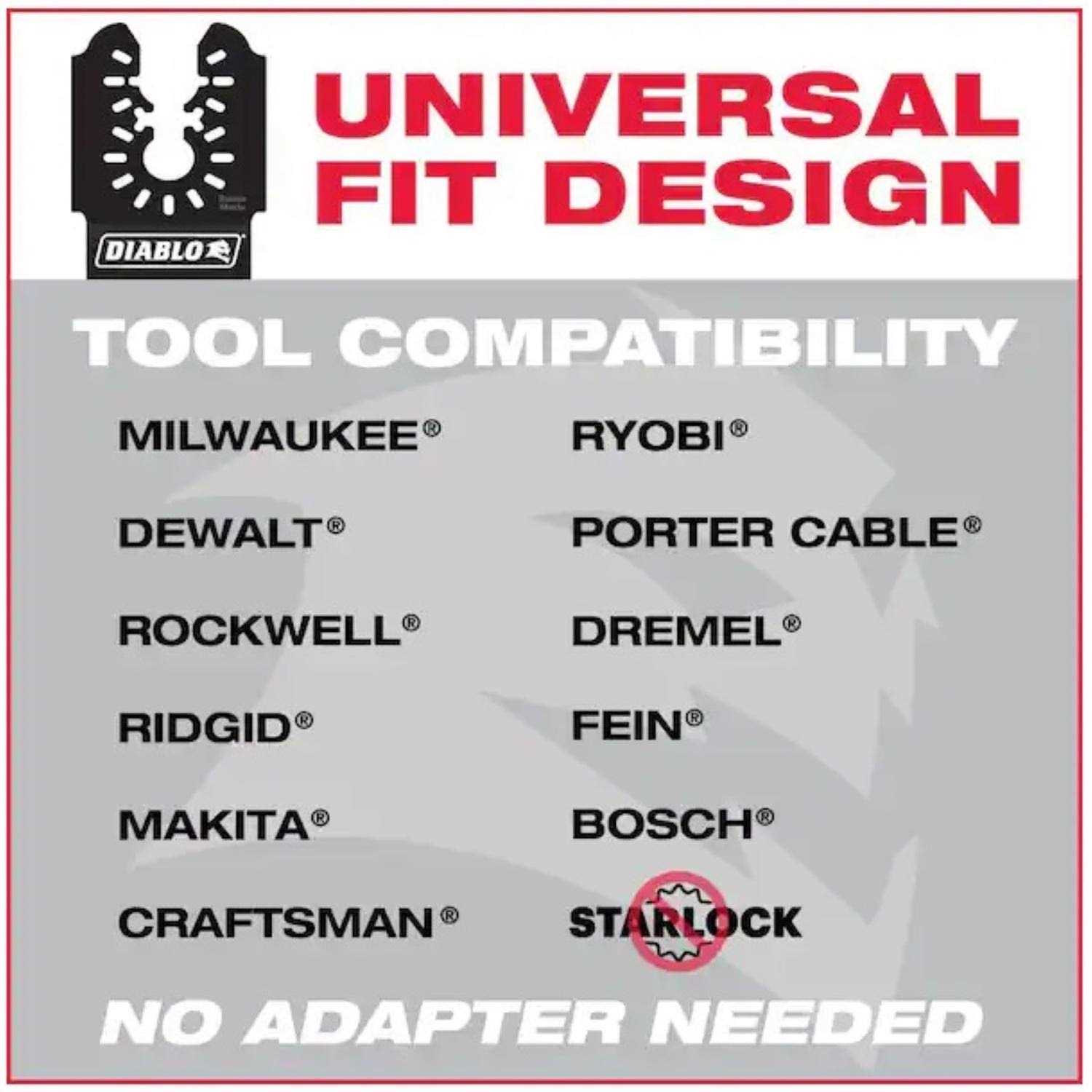 Diablo Universal Fit Diamond Grit Oscillating Blade for Grout - Cheap Fitting