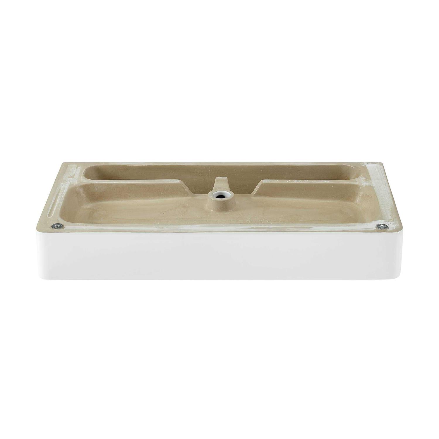 Swiss Madison Claire 24 Ceramic Console Sink White Basin - Cheap Fitting