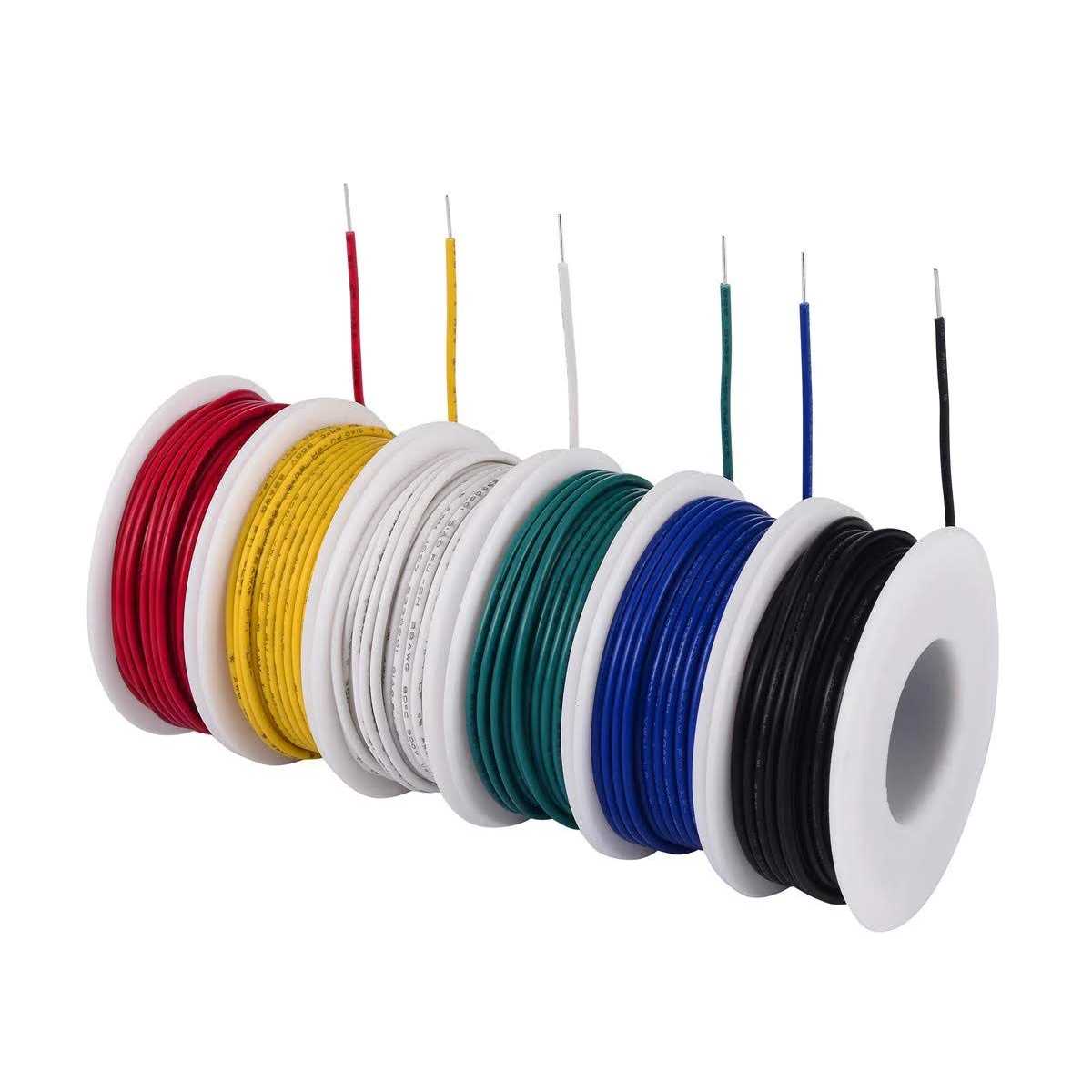 TUOFENG awg Solid Wire-Solid Wire Kit-6 Different colored spools Gauge Jumper Wire - Cheap Fitting