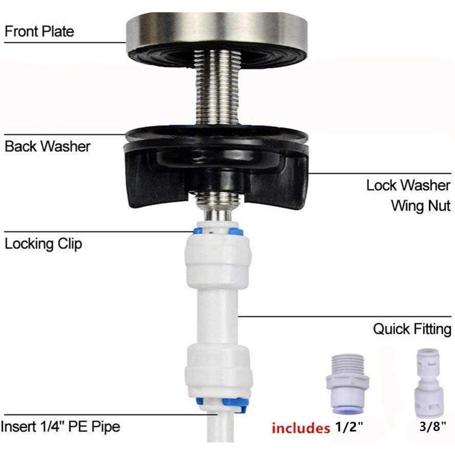 Drinking Water Filter Faucet Stainless Steel Brushed Nickel Kitchen Bar Sink,Lead-Free Modern Water Filter Faucet - Cheap Fitting