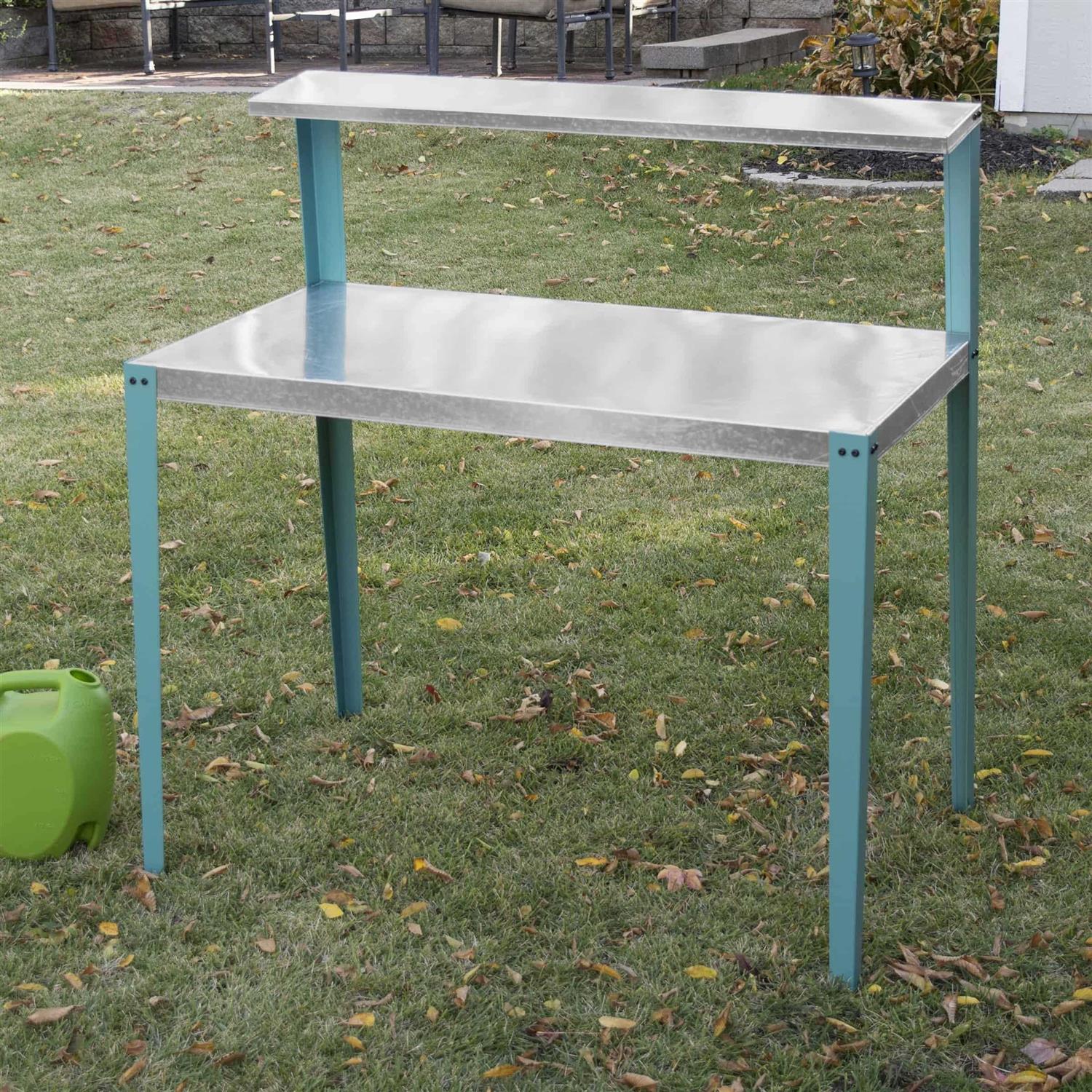 AmeriHome Multi-Use Steel Table/Work Bench with Teal Legs GPBENCH-TL - Cheap Fitting