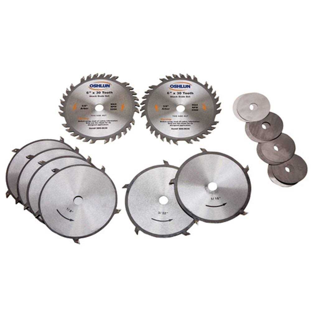 Oshlun Sds-0630 6-Inch 30 Tooth Stack Dado Set with 5/8-Inch Arbor - Cheap Fitting