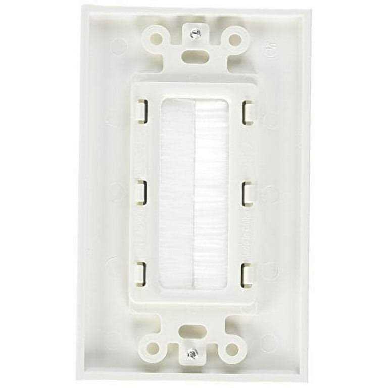 Monoprice 1-Gang Brush Wall Plate 21629 - Cheap Fitting