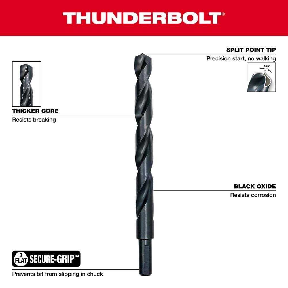 48-89-2802 Milwaukee 29-Piece Thunderbolt Black Oxide Drill Bit Set - Cheap Fitting