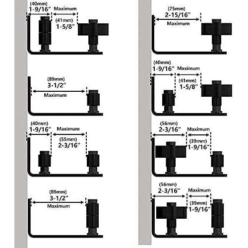SKYSEN 2 Pack Barn Door Floor Guide Wall Mount Stay Roller,8 Setup Options - Cheap Fitting