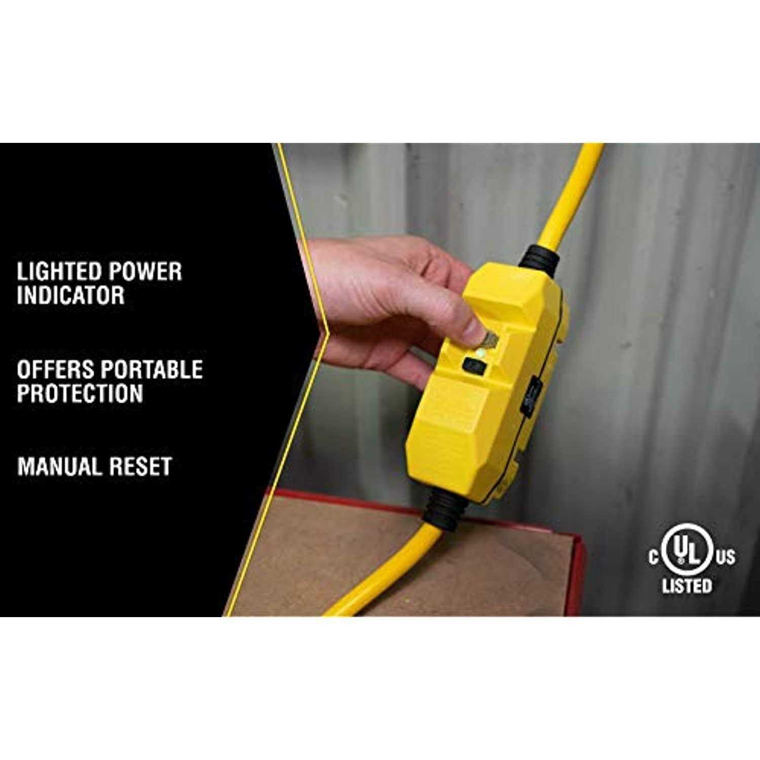 Yellow Jacket 12/3 2 ft. Yellow Extension Cord 2817 - Cheap Fitting