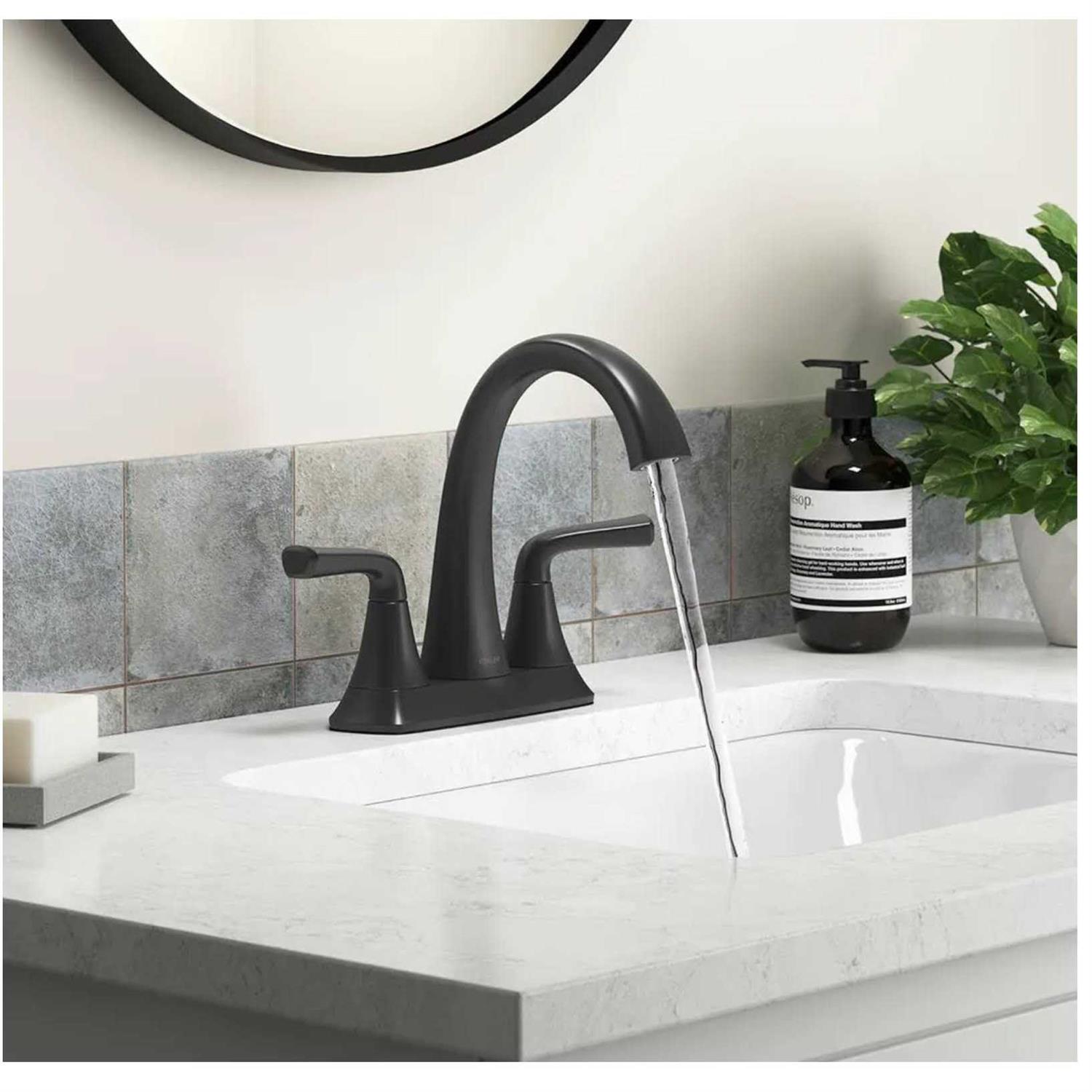 KOHLER Sundae 4 in. Centerset 2-Handles Bathroom Faucet in Vibrant Brushed - Cheap Fitting