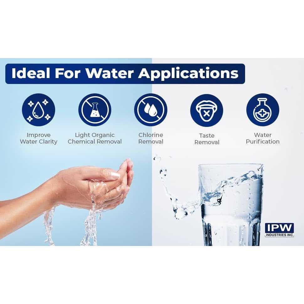 IPW Industries Inc 5 Lbs Bulk Water Filter / Air Filter Refill Coconut Shell Granular Activated Car - Cheap Fitting