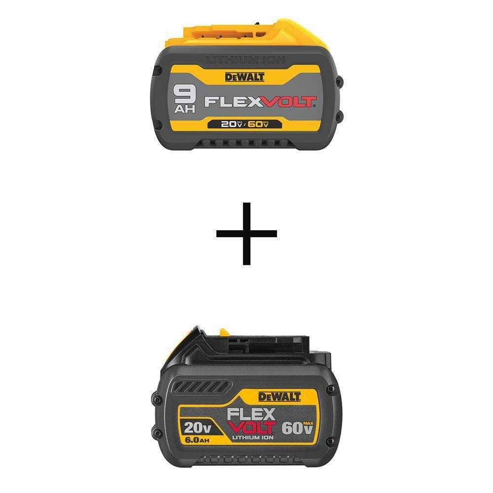 DEWALT 20-Volt/60-Volt Maximum Lithium-Ion 9.0Ah Battery & FLEXVOLT 20-Volt/60-Volt MAX Lithium-Ion 6.0Ah Battery Pack - Cheap Fitting
