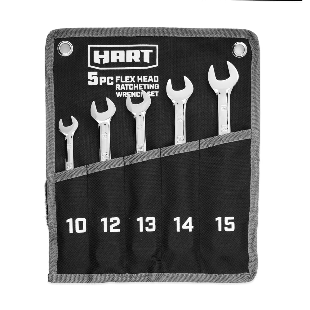 HART 5-Piece Flex Head Ratcheting Wrench Set, Metric Wrenches - Cheap Fitting